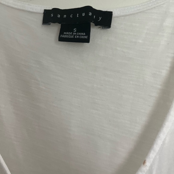 Sanctuary Sleeveless tie front white top - Picture 2 of 5